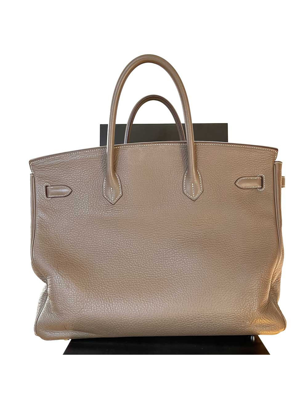 Birkin 40 étoupe cuir grainé