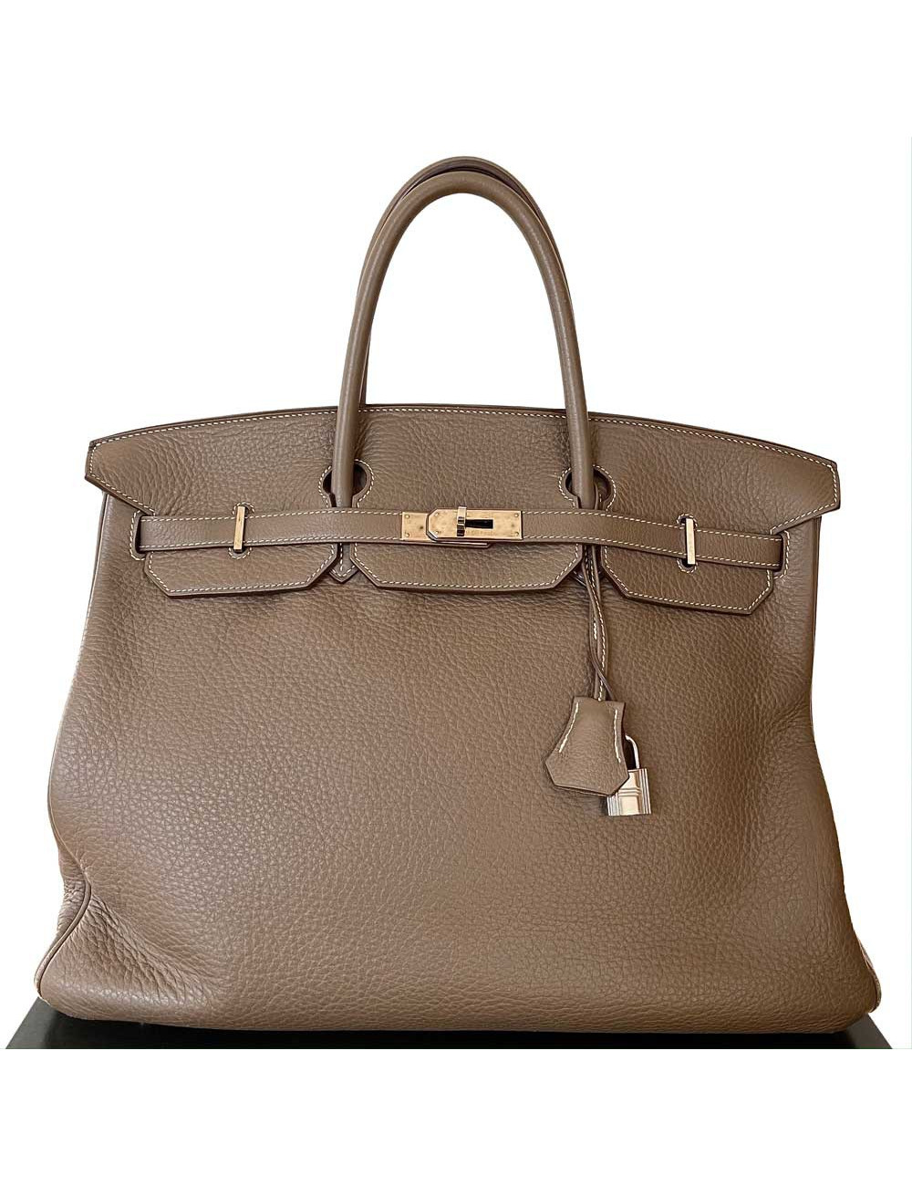 Birkin 40 étoupe cuir grainé