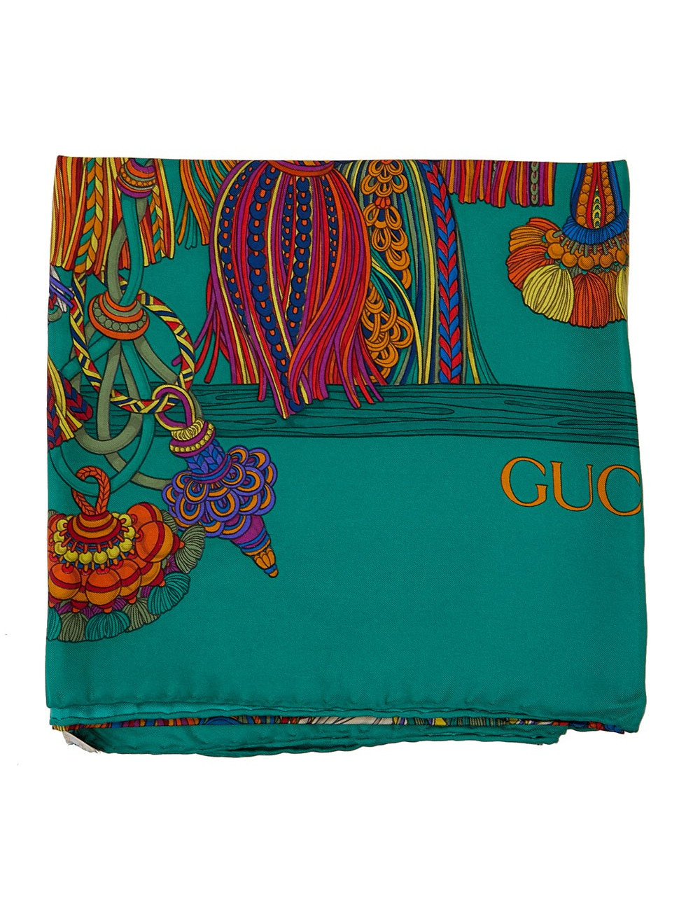Foulard GUCCI vert motif embrasses