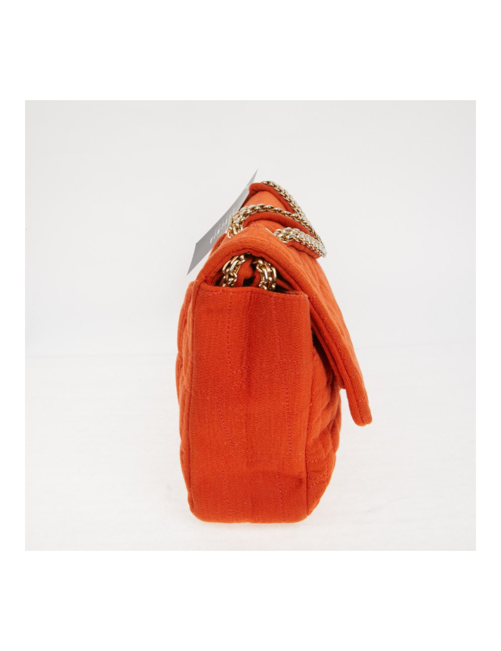 Sac Chanel jersey corail façon crocodile