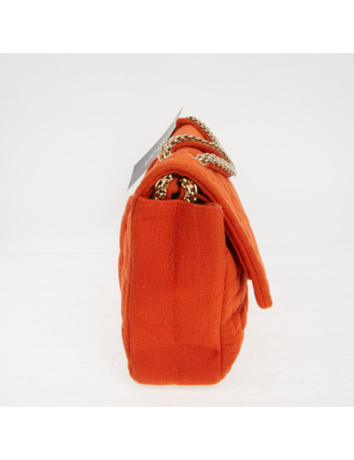 Sac Chanel jersey corail façon crocodile