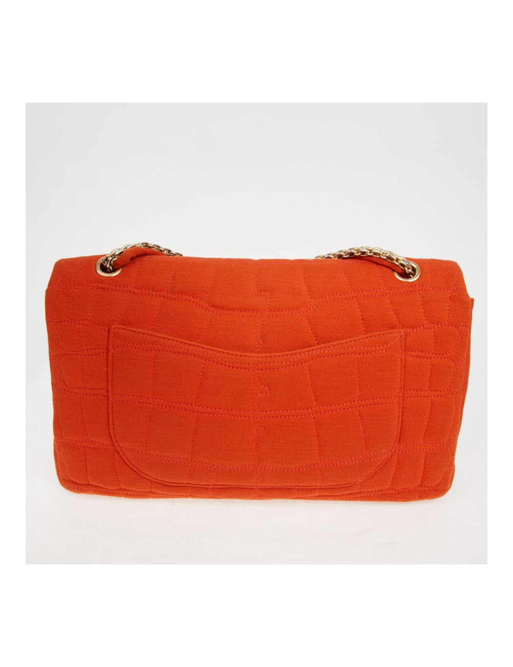 Sac Chanel jersey corail façon crocodile