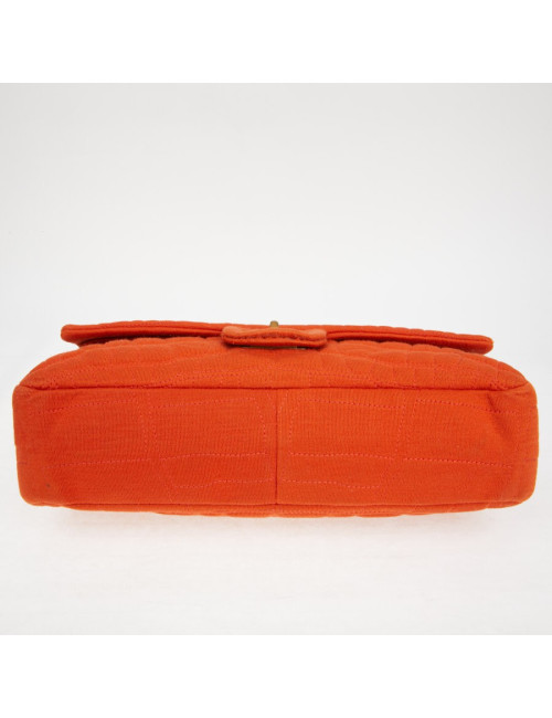 Sac Chanel jersey corail façon crocodile