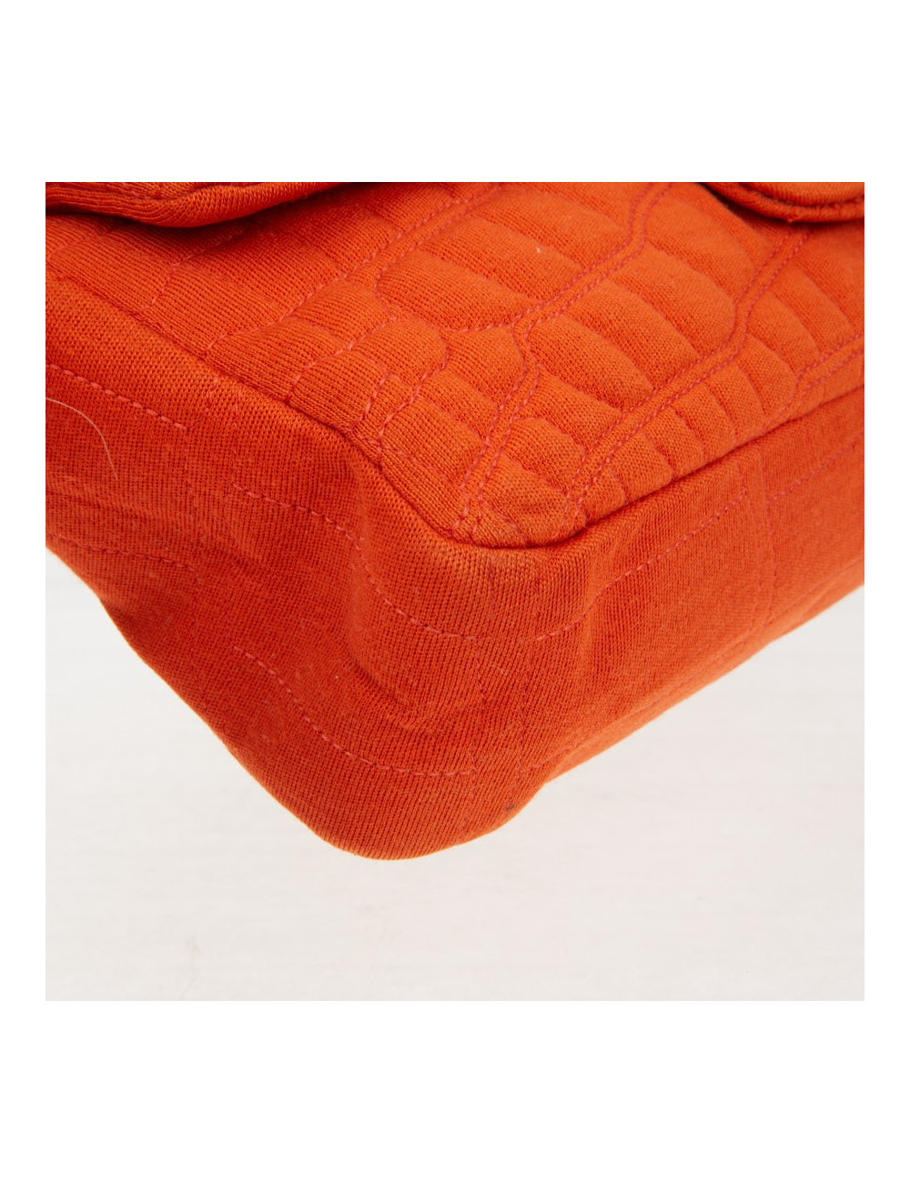 Sac Chanel jersey corail façon crocodile