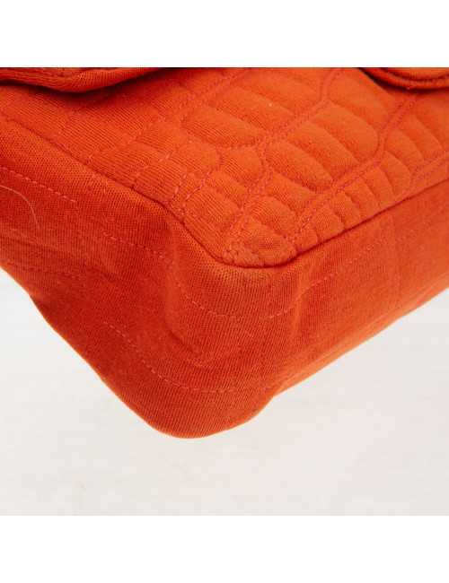 Sac Chanel jersey corail façon crocodile