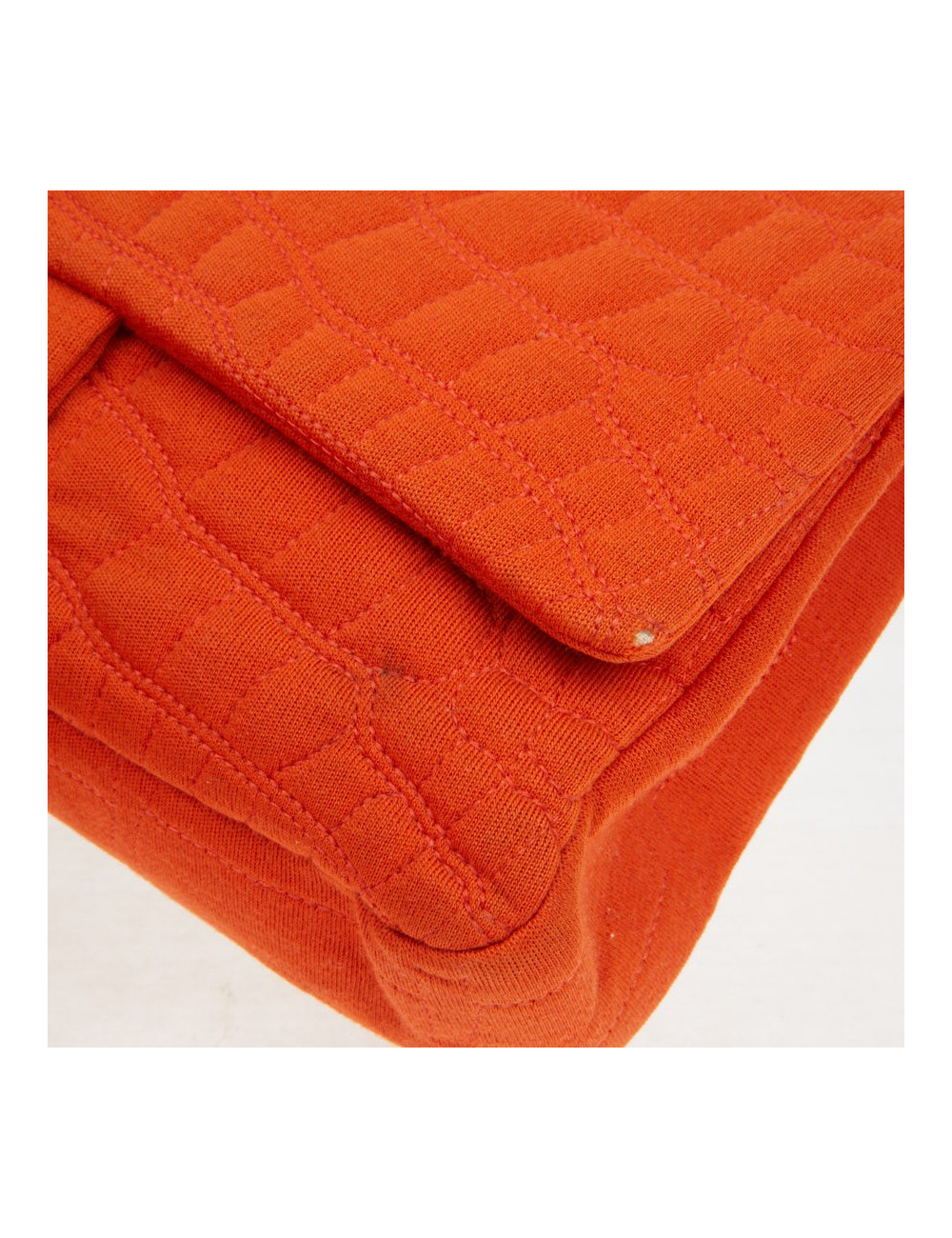 Sac Chanel jersey corail façon crocodile