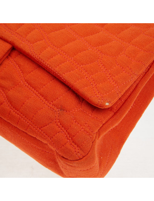 Sac Chanel jersey corail façon crocodile