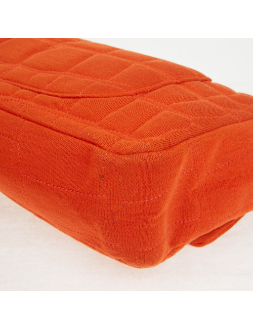 Sac Chanel jersey corail façon crocodile