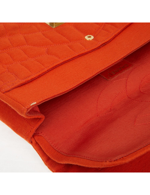 Sac Chanel jersey corail façon crocodile