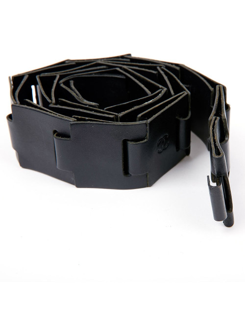 Ceinture CHANEL Vintage cuir noir