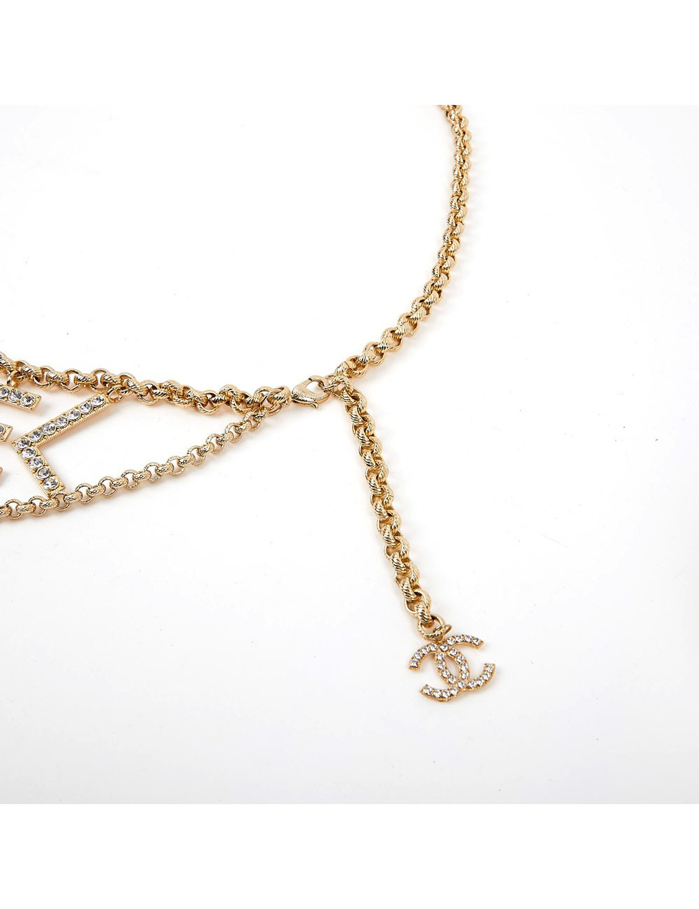 Ceinture CHANEL  C H A N E Lstrass dorée