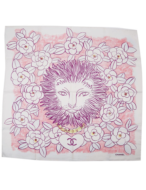 Carré en soie CHANEL camélias