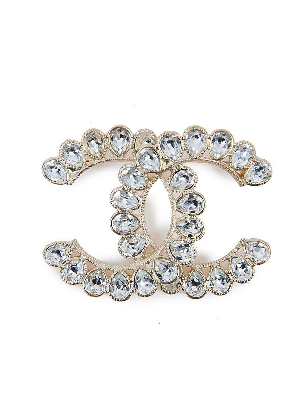 Broche CHANEL double C brillants