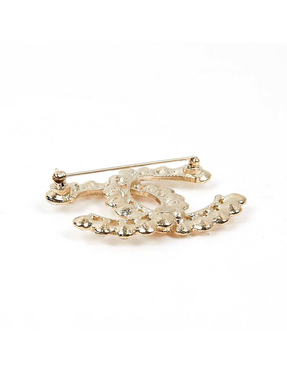 Broche CHANEL double C brillants