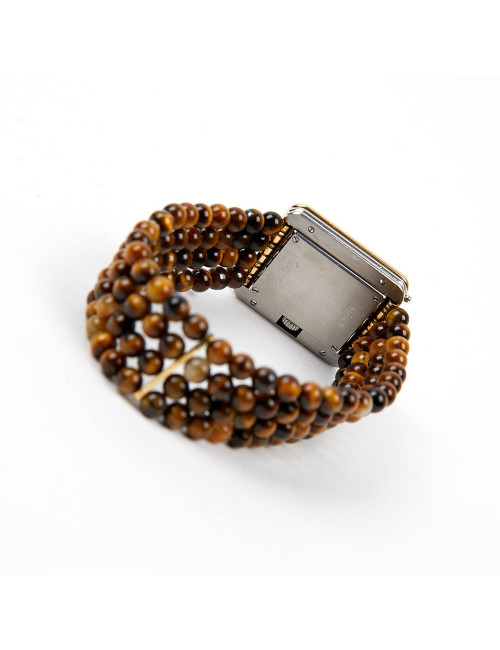 POIRAY watch with tiger's eye and lezard bracelet