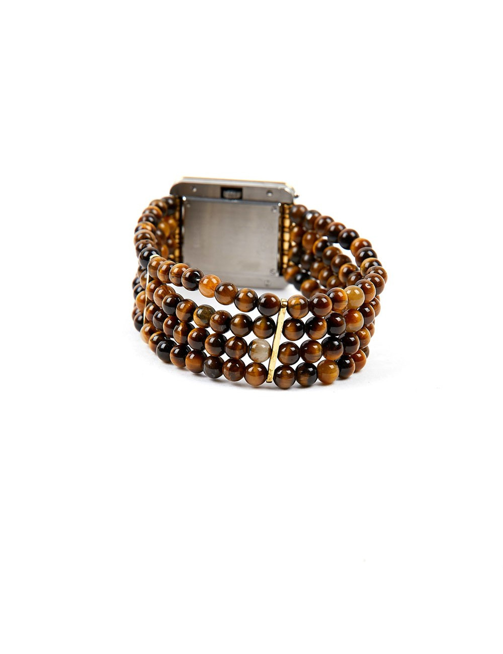 POIRAY watch with tiger's eye and lezard bracelet