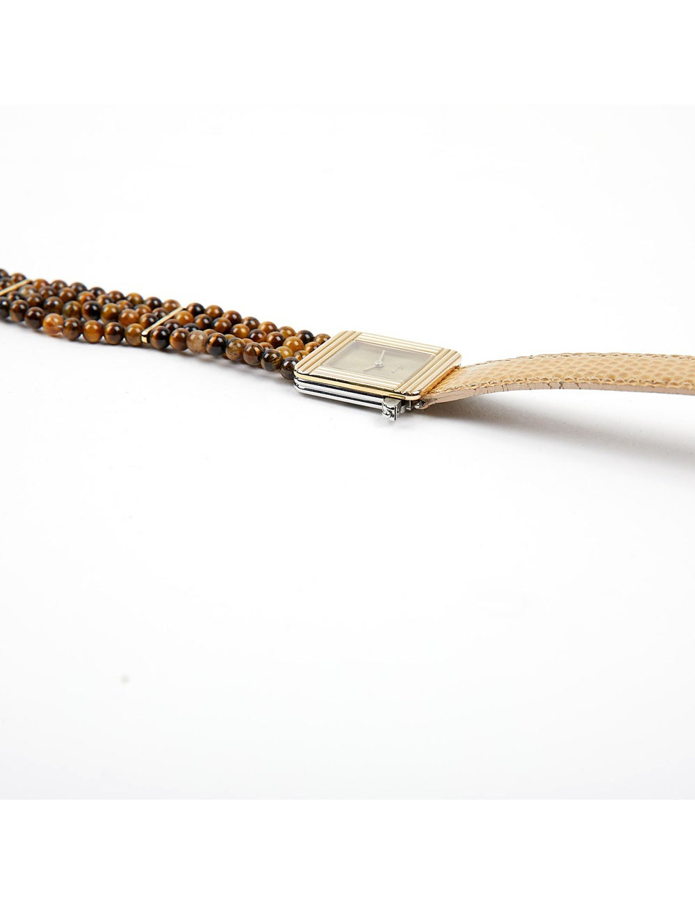 POIRAY watch with tiger's eye and lezard bracelet