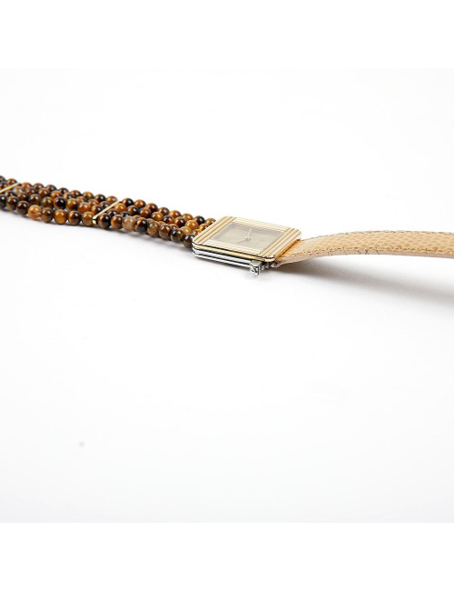 POIRAY watch with tiger's eye and lezard bracelet