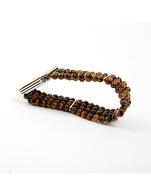 POIRAY watch with tiger's eye and lezard bracelet