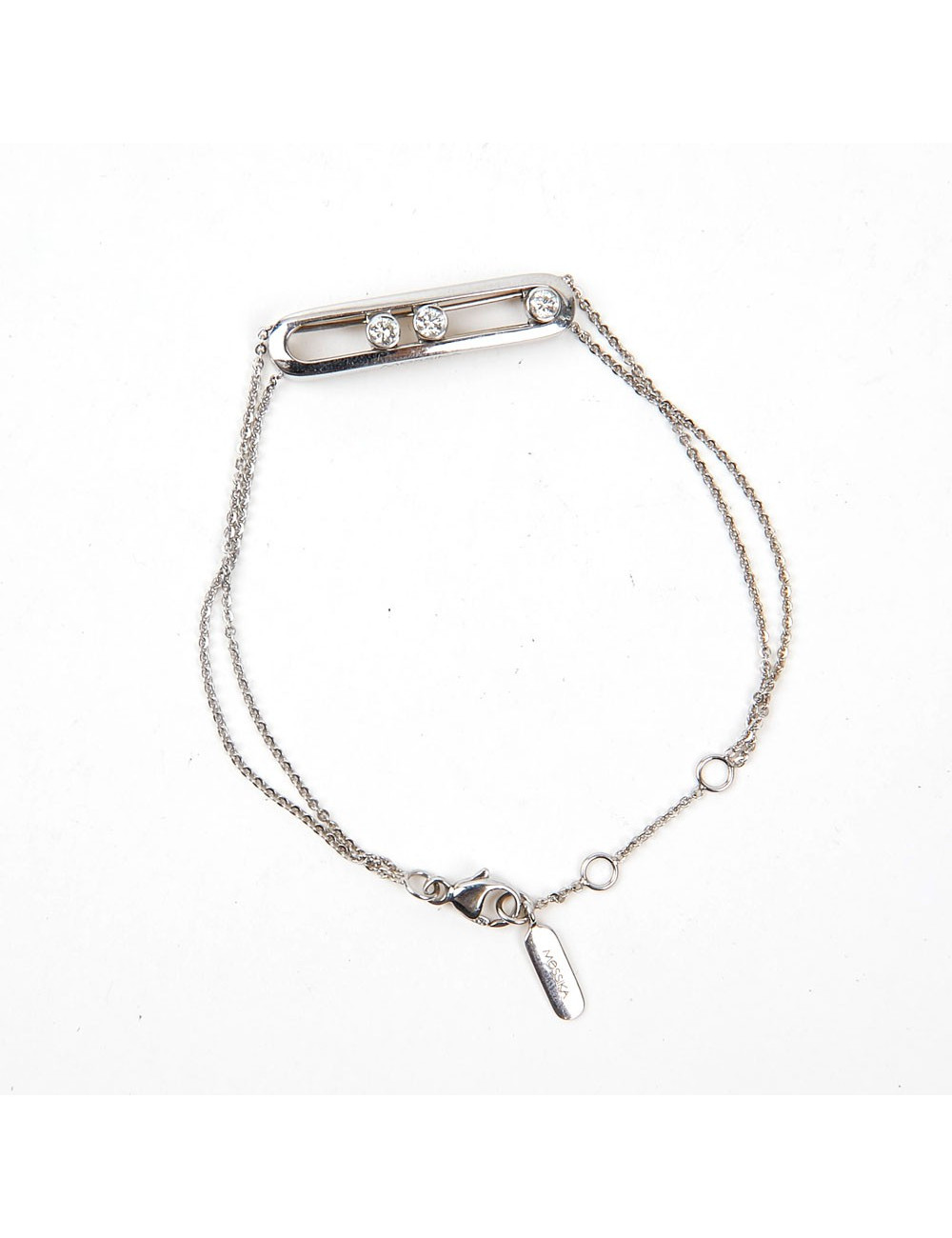 Bracelet Messika or blanc et diamants