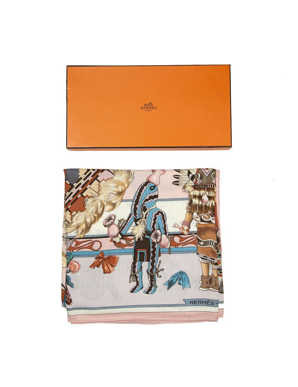 Châle HERMES cachemire et soie Collector