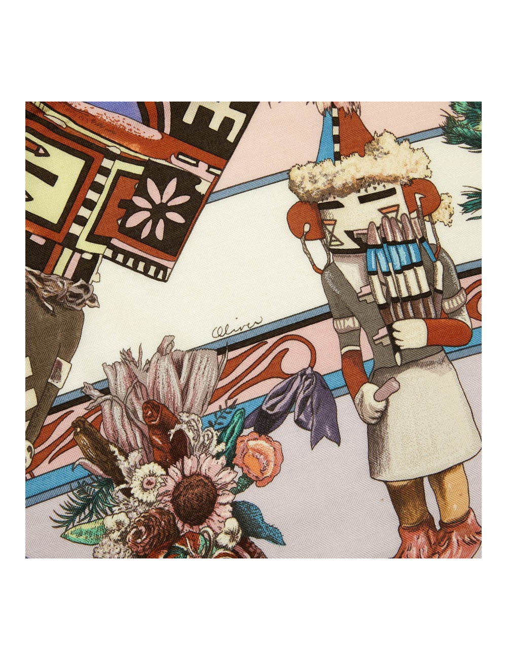 Châle HERMES cachemire et soie Collector