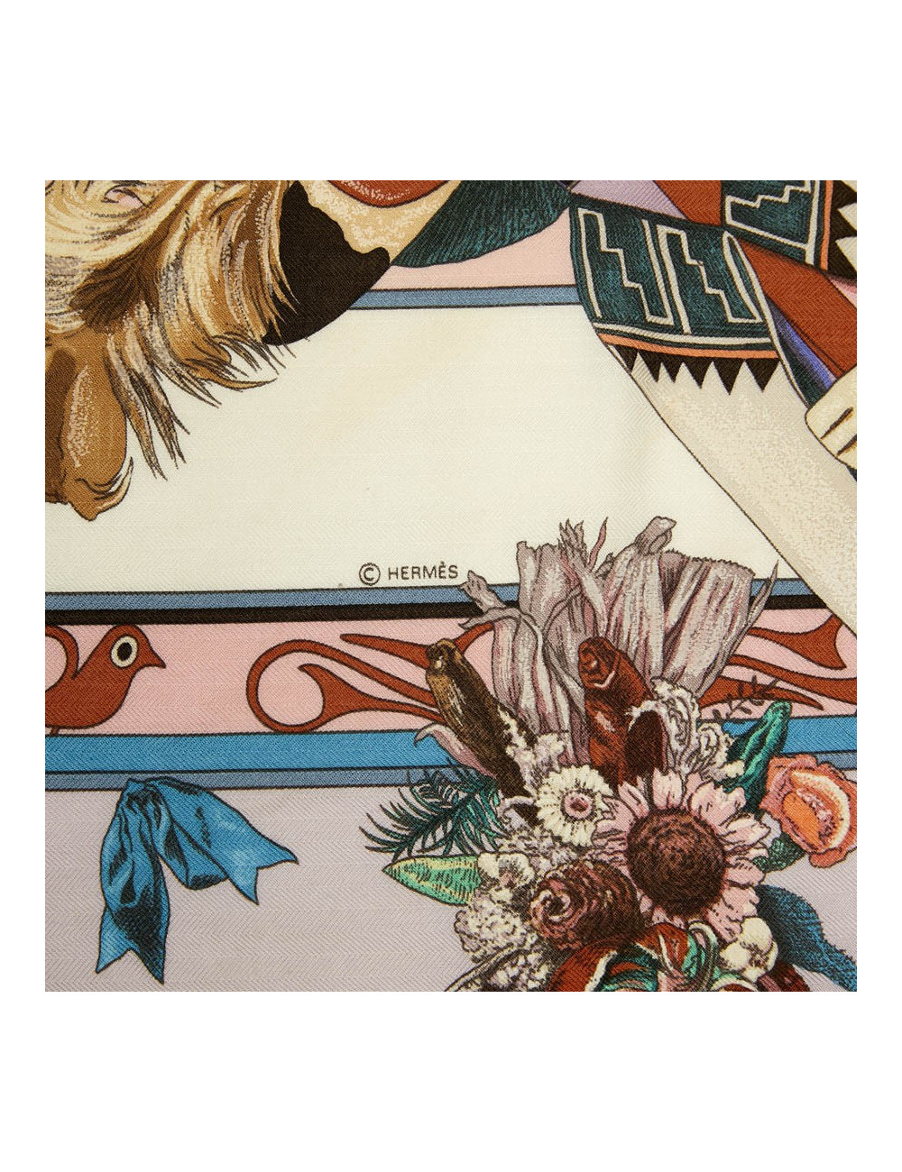 Châle HERMES cachemire et soie Collector
