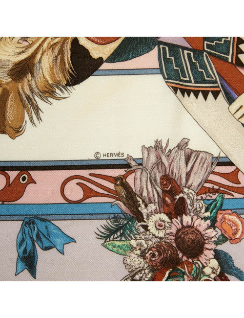 Châle HERMES cachemire et soie Collector
