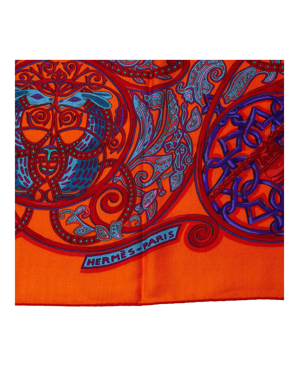 Châle La charmante aux animaux HERMES cachemire  et soie
