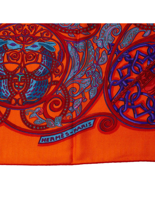 Châle La charmante aux animaux HERMES cachemire  et soie