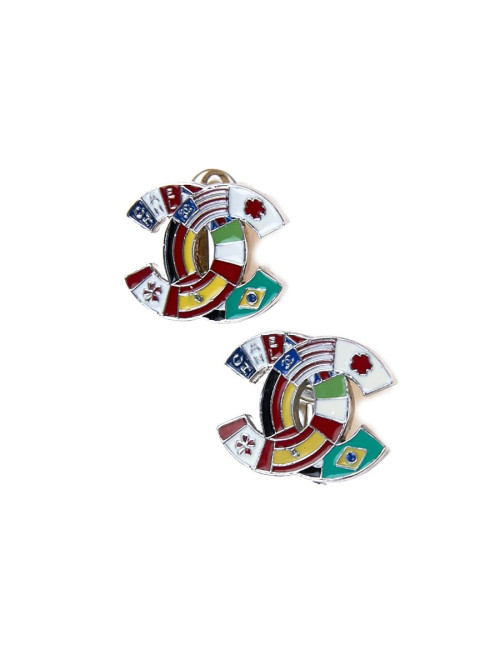 Clips CHANEL Vintage drapeaux