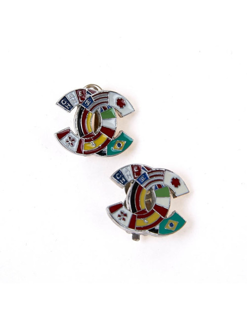 Clips CHANEL Vintage drapeaux