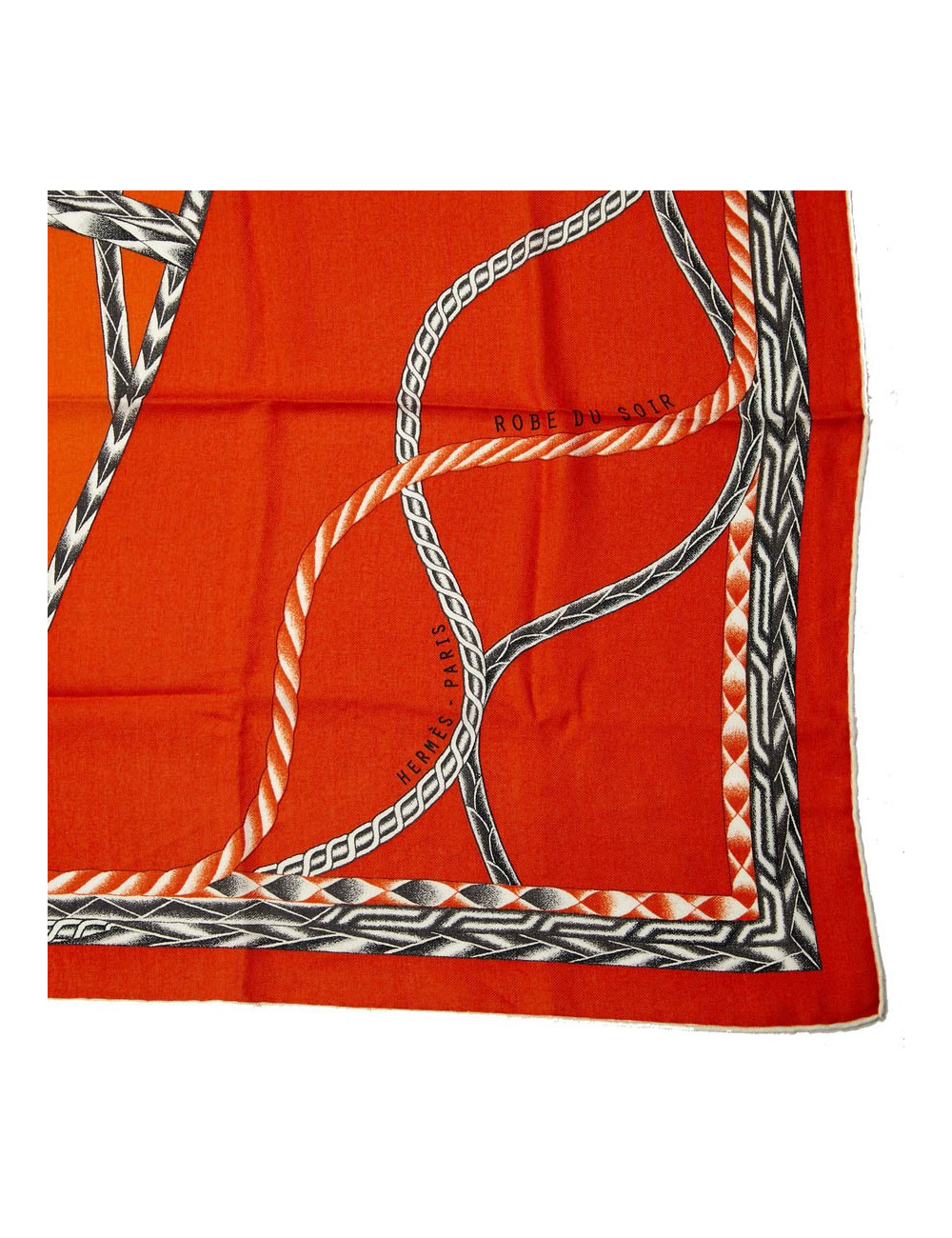 Châle HERMES "Robe du soir" cachemire et soie