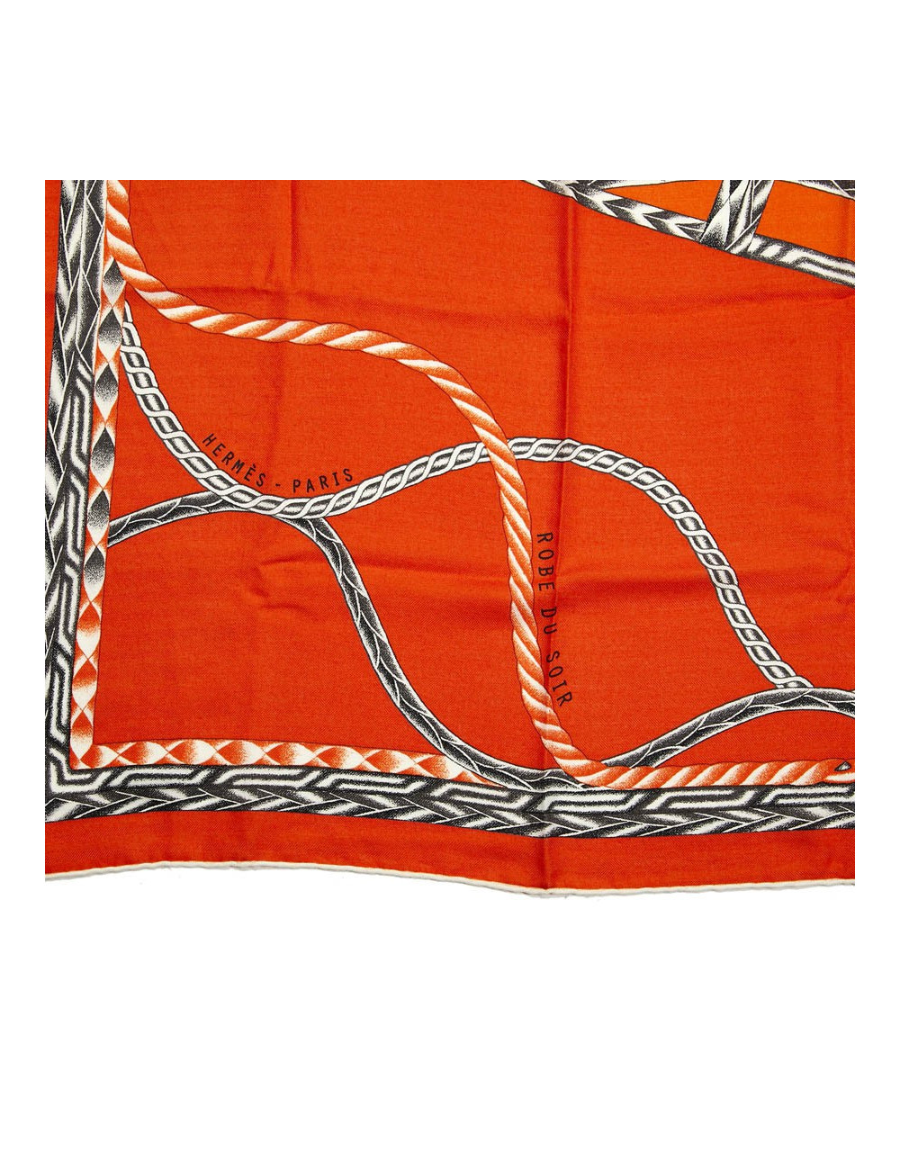 Châle HERMES "Robe du soir" cachemire et soie