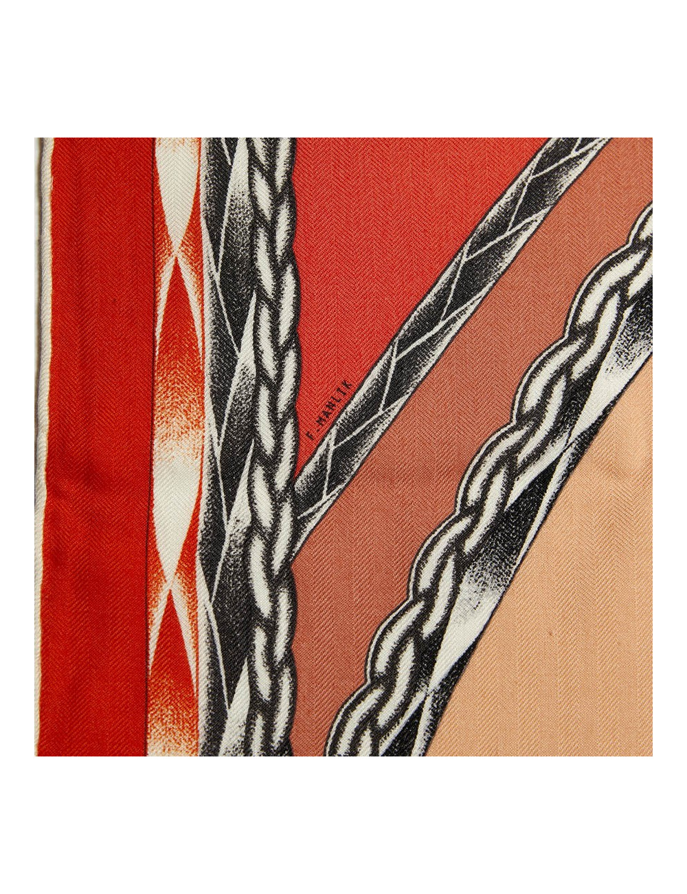 Châle HERMES "Robe du soir" cachemire et soie