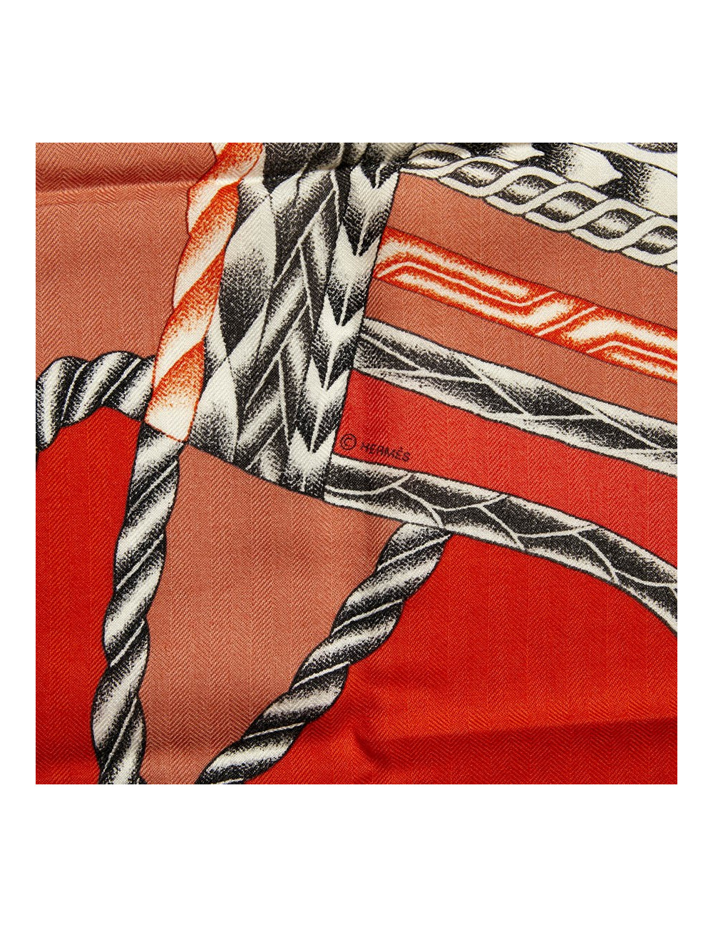 Châle HERMES "Robe du soir" cachemire et soie