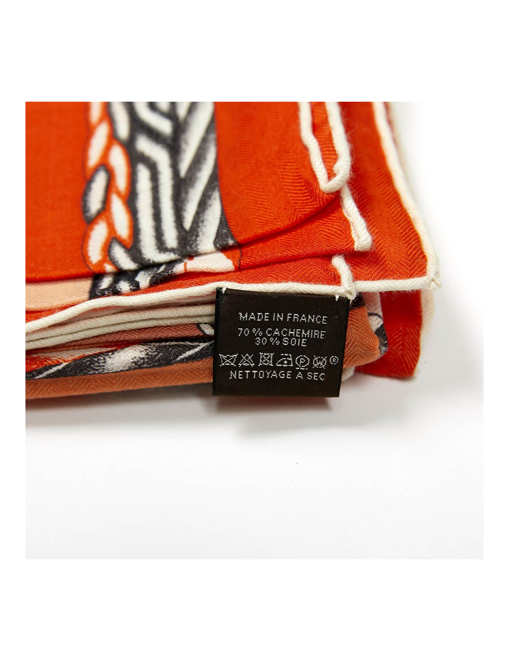 Châle HERMES "Robe du soir" cachemire et soie