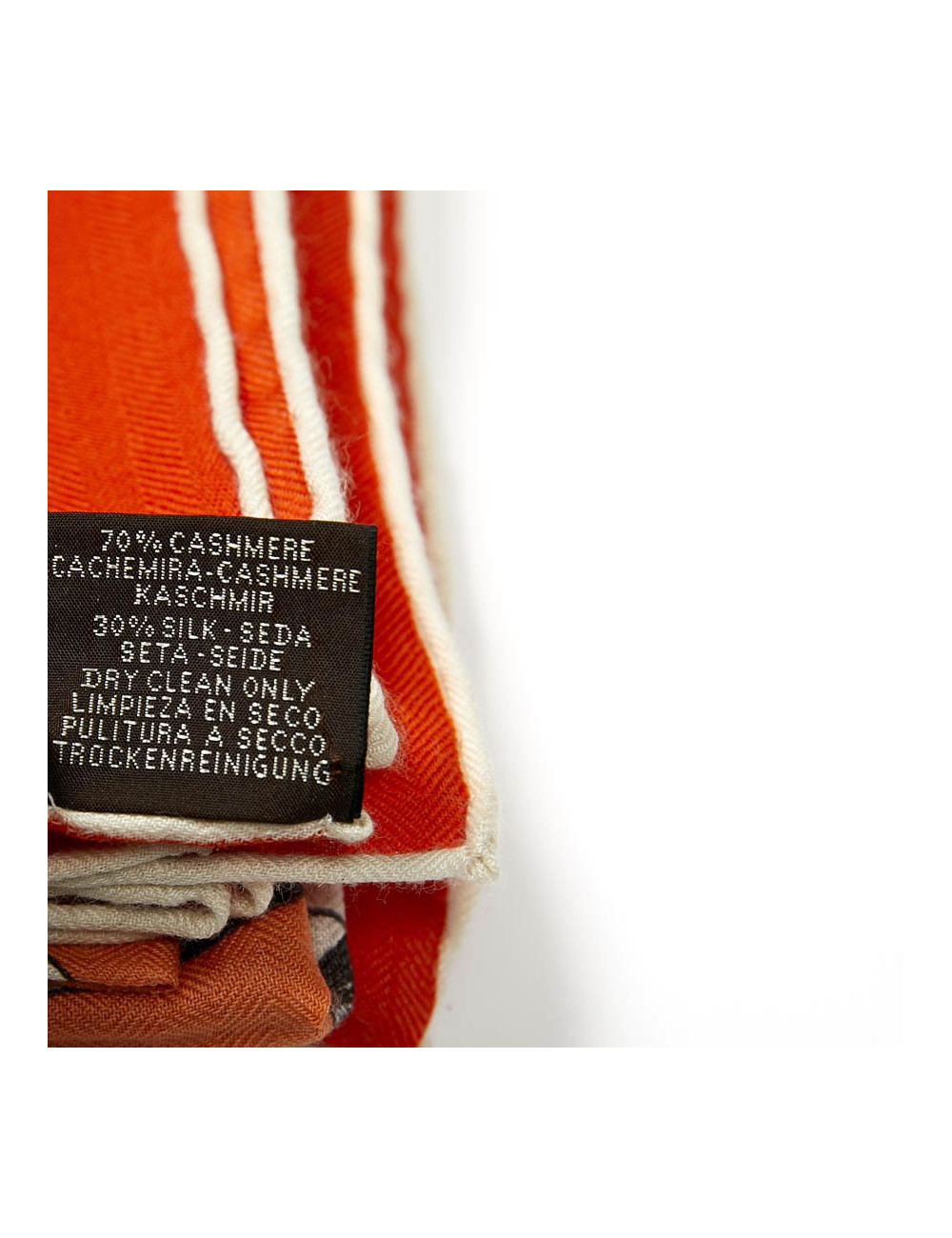 Châle HERMES "Robe du soir" cachemire et soie