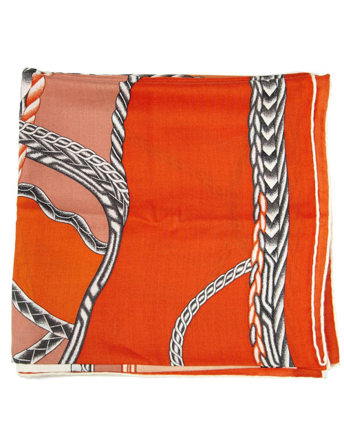 Châle HERMES "Robe du soir" cachemire et soie