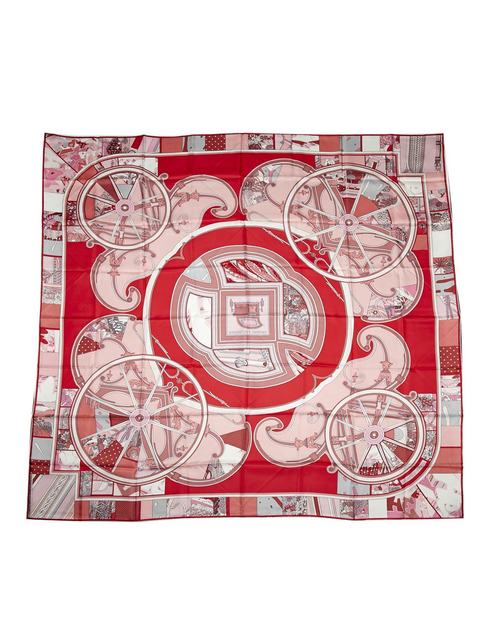 HERMES Washington's Carriage Scarf 140 - Occasion Certified Authentic