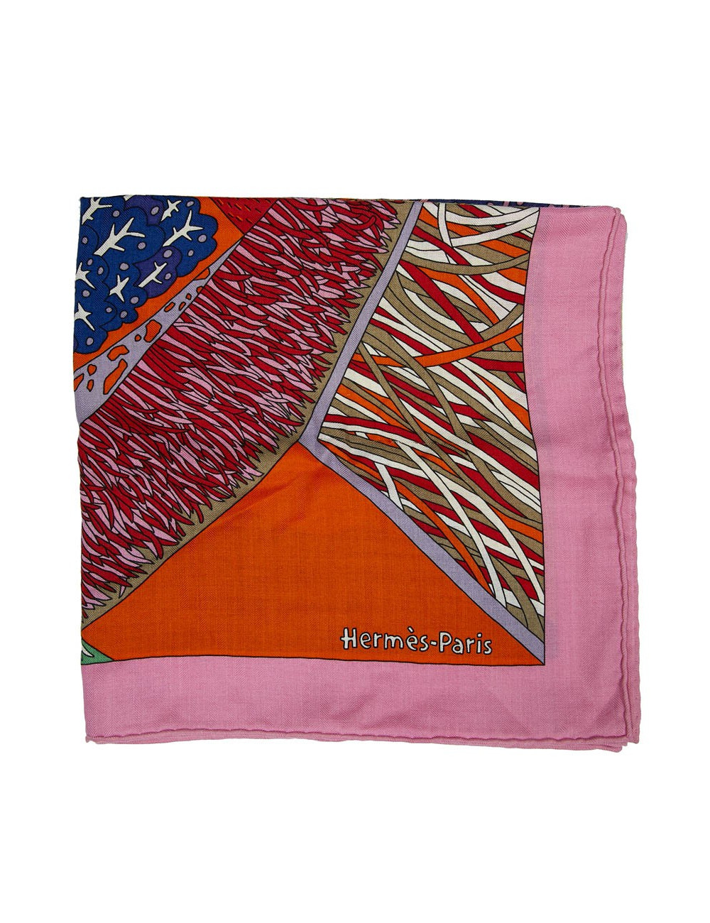 Châle HERMES "A travers champs"