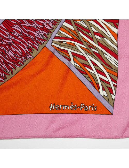 Châle HERMES "A travers champs"