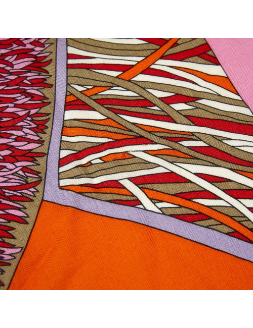 Châle HERMES "A travers champs"