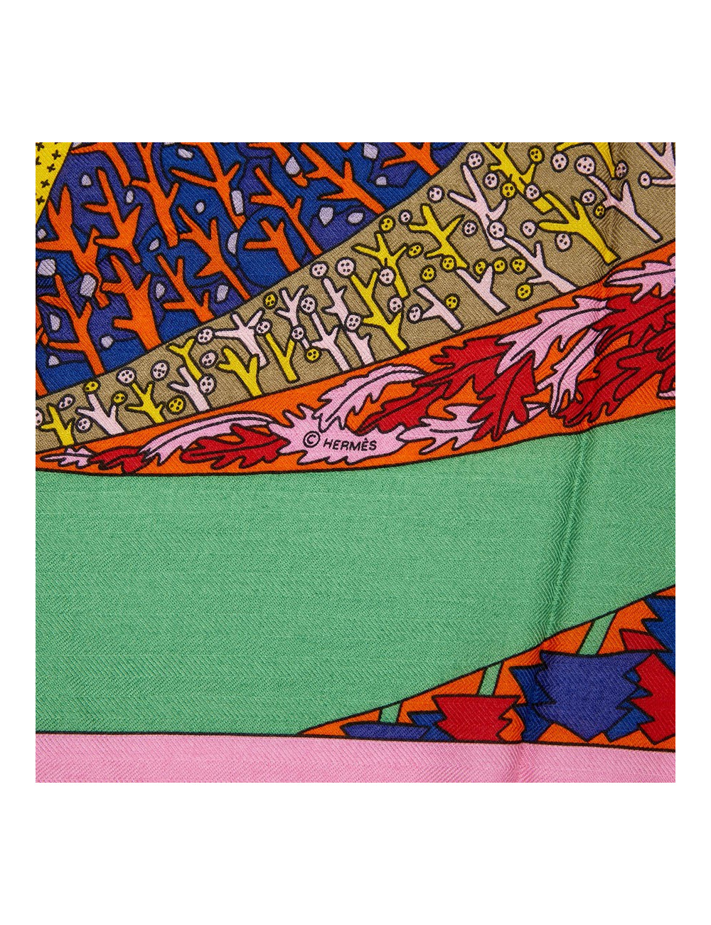 Châle HERMES "A travers champs"