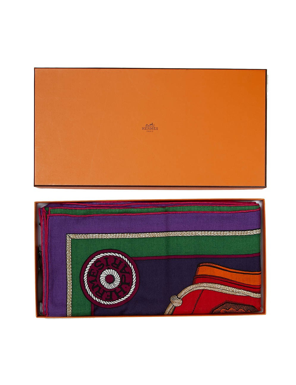 Châle cachemire HERMES Zouaves et dragons