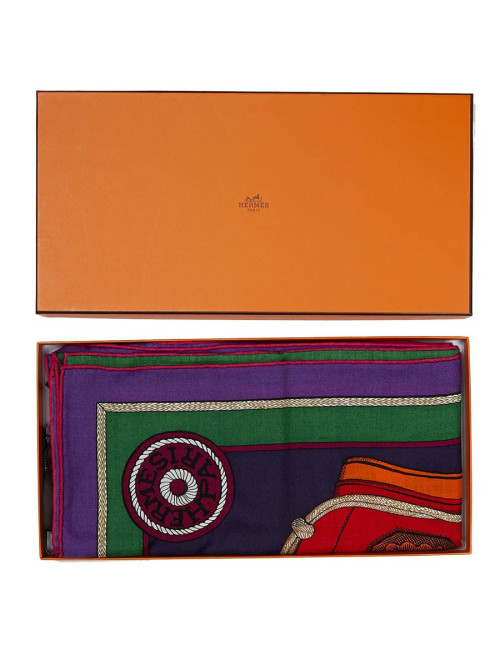 Châle cachemire HERMES Zouaves et dragons