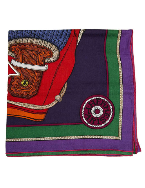 Châle cachemire HERMES Zouaves et dragons