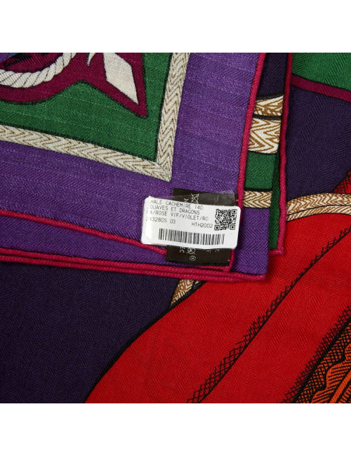 Châle cachemire HERMES Zouaves et dragons