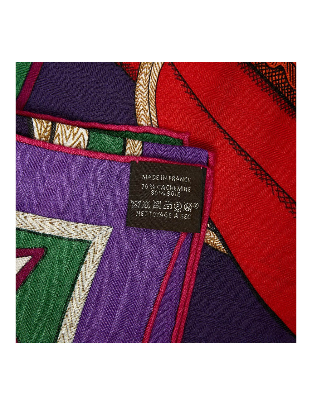 Châle cachemire HERMES Zouaves et dragons