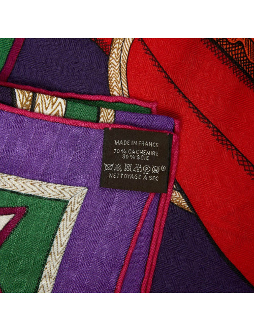 Châle cachemire HERMES Zouaves et dragons